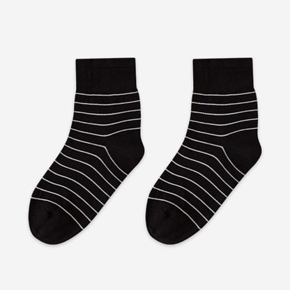 Plusock Cotton Stripe Sleep Socks(5 Pairs) - Black - EU36-40(US3-7) - image 13