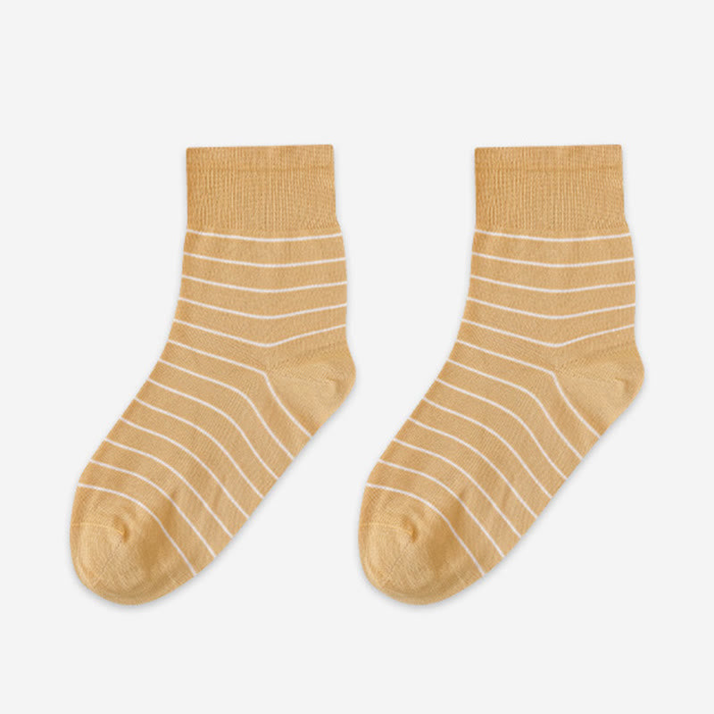 Plusock Cotton Stripe Sleep Socks(5 Pairs) - Yellow - EU36-40(US3-7) - image 12