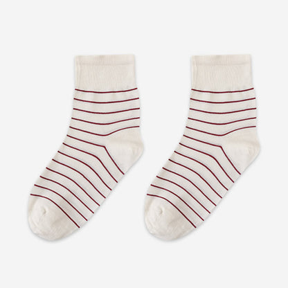 Plusock Cotton Stripe Sleep Socks(5 Pairs) - White - EU36-40(US3-7) - image 16