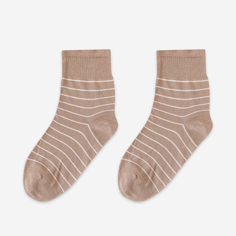 Plusock Cotton Stripe Sleep Socks(5 Pairs) - Khaki - EU36-40(US3-7) - image 15