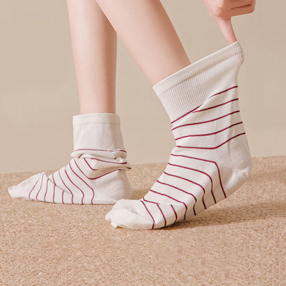 Plusock Cotton Stripe Sleep Socks(5 Pairs) - image 2