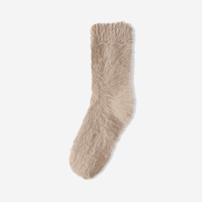 Plusock Thick Fluffy Sleep Socks(3 Pairs) - Apricot - EU36-39(US3-6) - image 8