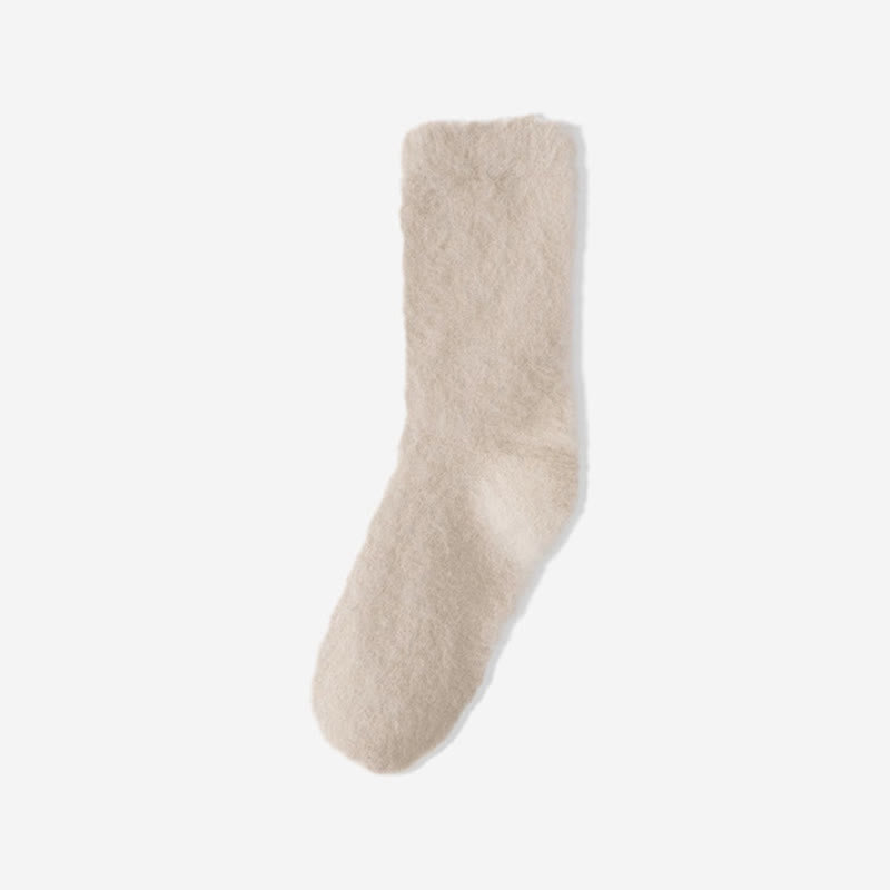 Plusock Thick Fluffy Sleep Socks(3 Pairs) - Camel - EU36-39(US3-6) - image 7