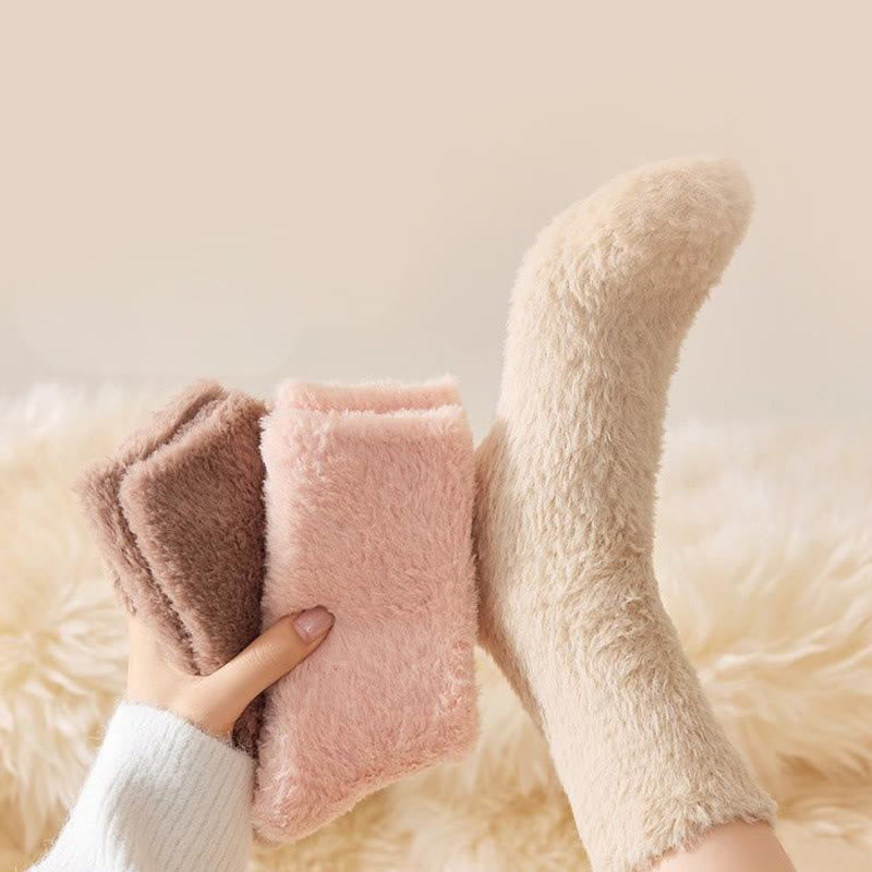 Plusock Thick Fluffy Sleep Socks(3 Pairs) - image 2