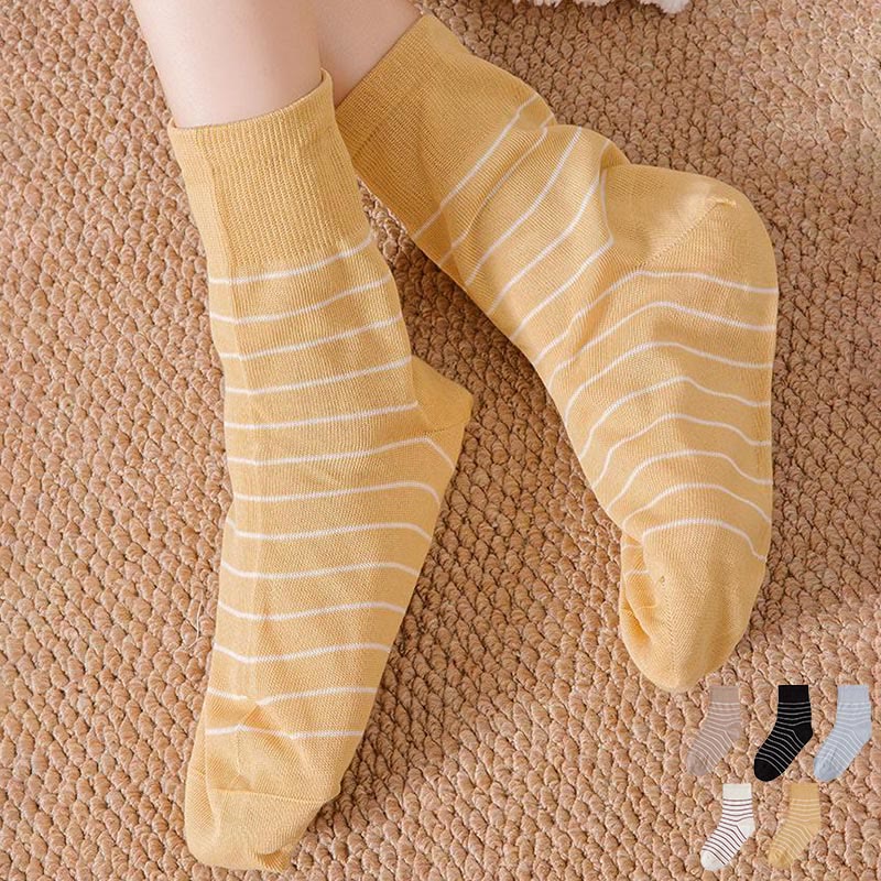 Plusock Cotton Stripe Sleep Socks(5 Pairs) - image 0