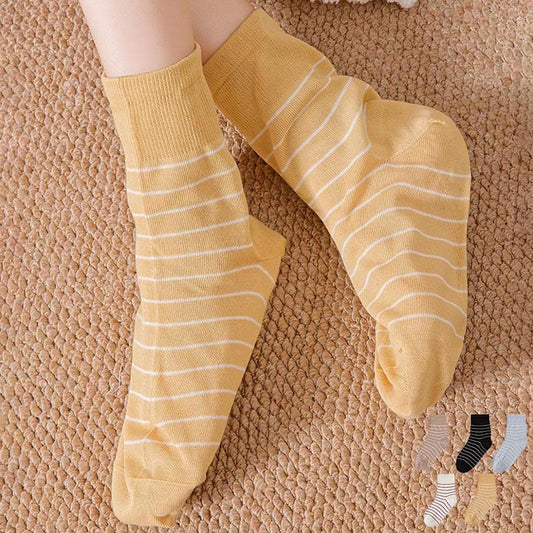 Plusock Cotton Stripe Sleep Socks(5 Pairs) - image 0