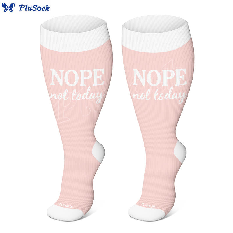 Plusock Plus Siz Positive Quotes Compression Socks(3 Pairs) - image 2
