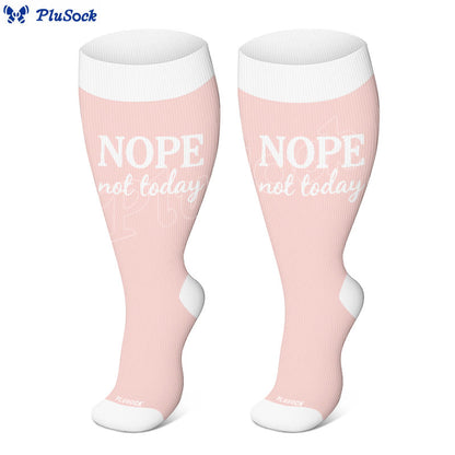 Plusock Plus Siz Positive Quotes Compression Socks(3 Pairs) - image 2
