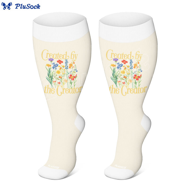 Plusock Plus Size Strength Words Compression Socks(3 Pairs) - image 4