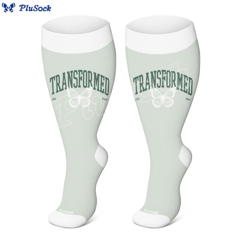 Plusock Plus Size Strength Words Compression Socks(3 Pairs) - image 2