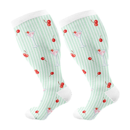 Plusock Plus Size Pink Dino Parade Compression Socks(3 Pairs) - image 7