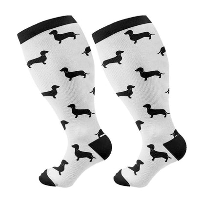 Plusock Plus Size Otter Puppy Compression Socks(3 Pairs) - image 6