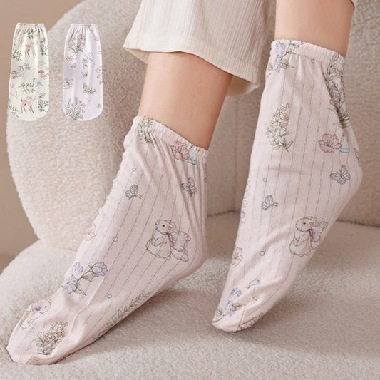 Plusock Cloud Soft Cotton Sleep Socks(2 Pairs) - Multicolor - One Size - image 0