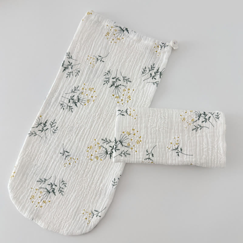 Plusock Adjustable Skin Friendly Cotton Sleep Socks - Flower - L - image 3