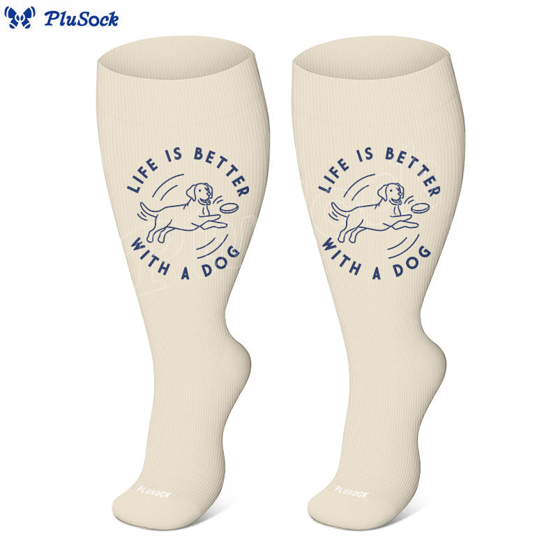 Plusock Plus Size Dog LoverCompression Socks(3 Pairs) - image 4
