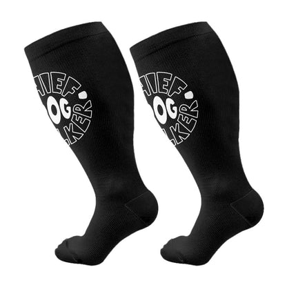 Plusock Plus Size Dog LoverCompression Socks(3 Pairs) - Black(1 Pair) - 4XL - image 5