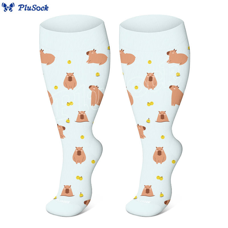Plusock Plus Size Woodland Animal Compression Socks(3 Pairs) - image 4