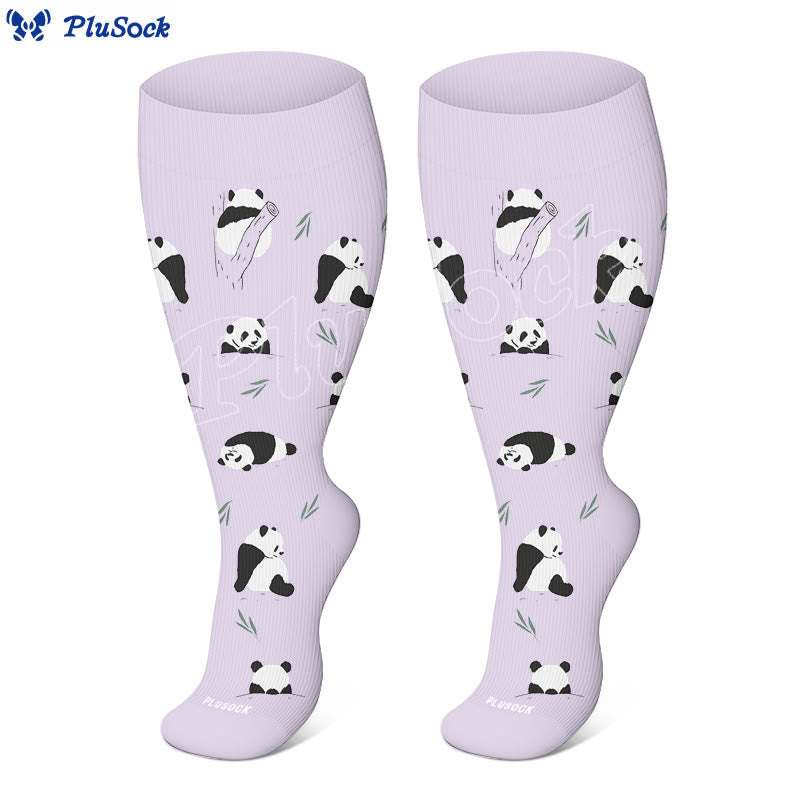 Plusock Plus Size Woodland Animal Compression Socks(3 Pairs) - image 2