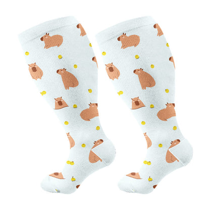 Plusock Plus Size Woodland Animal Compression Socks(3 Pairs) - Light Blue(1 Pair) - 4XL - image 6