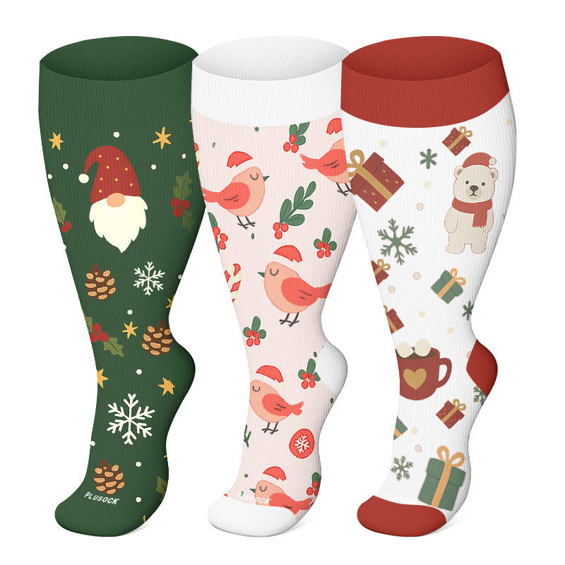FREE Today: Plus Size Christmas Compression Socks - image 0