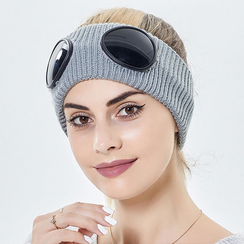 Plusock Solid Color Headband With Goggles - image 0