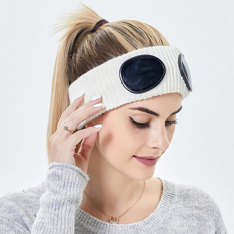 Plusock Solid Color Headband With Goggles - image 5