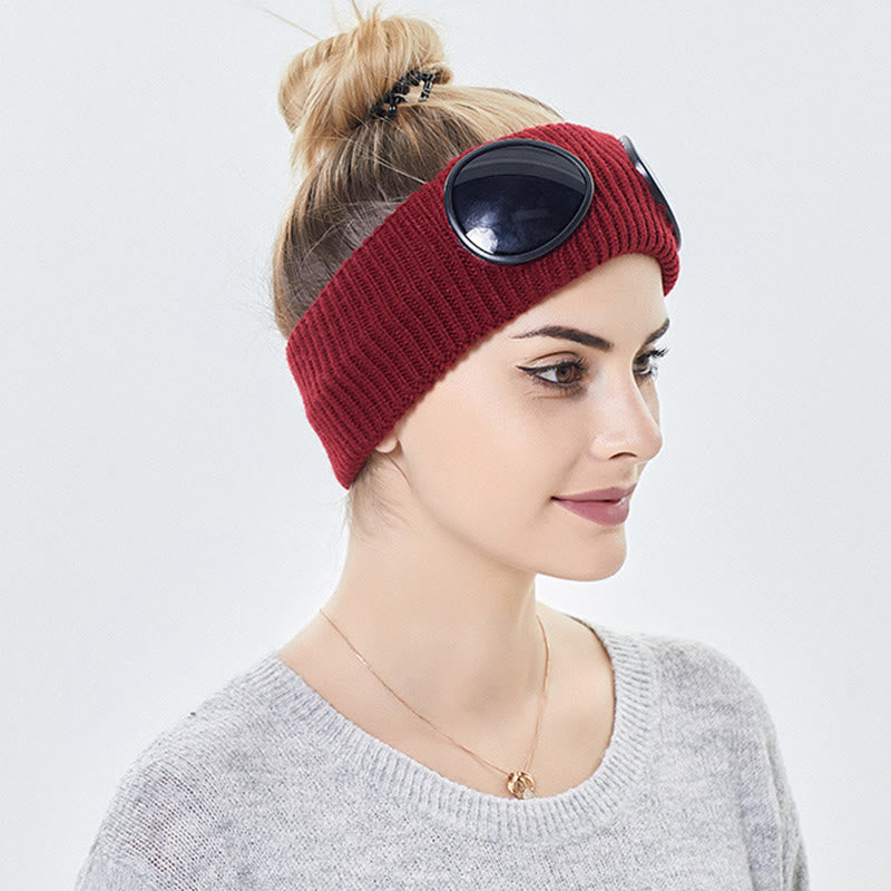 Plusock Solid Color Headband With Goggles - image 3