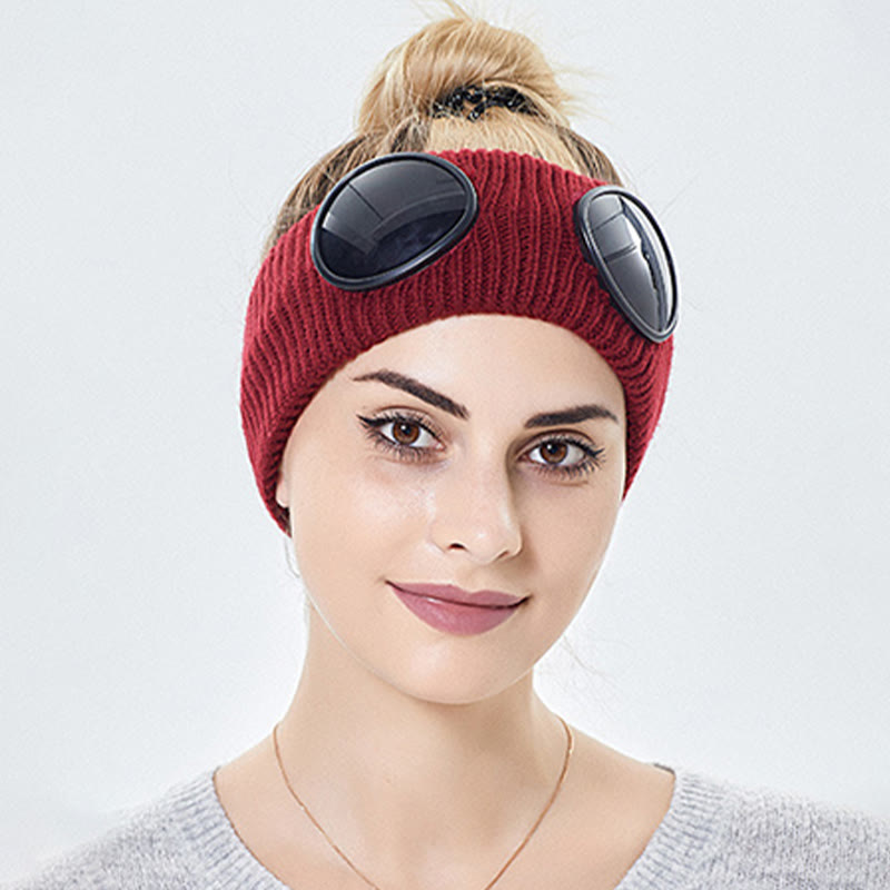 Plusock Solid Color Headband With Goggles - image 2