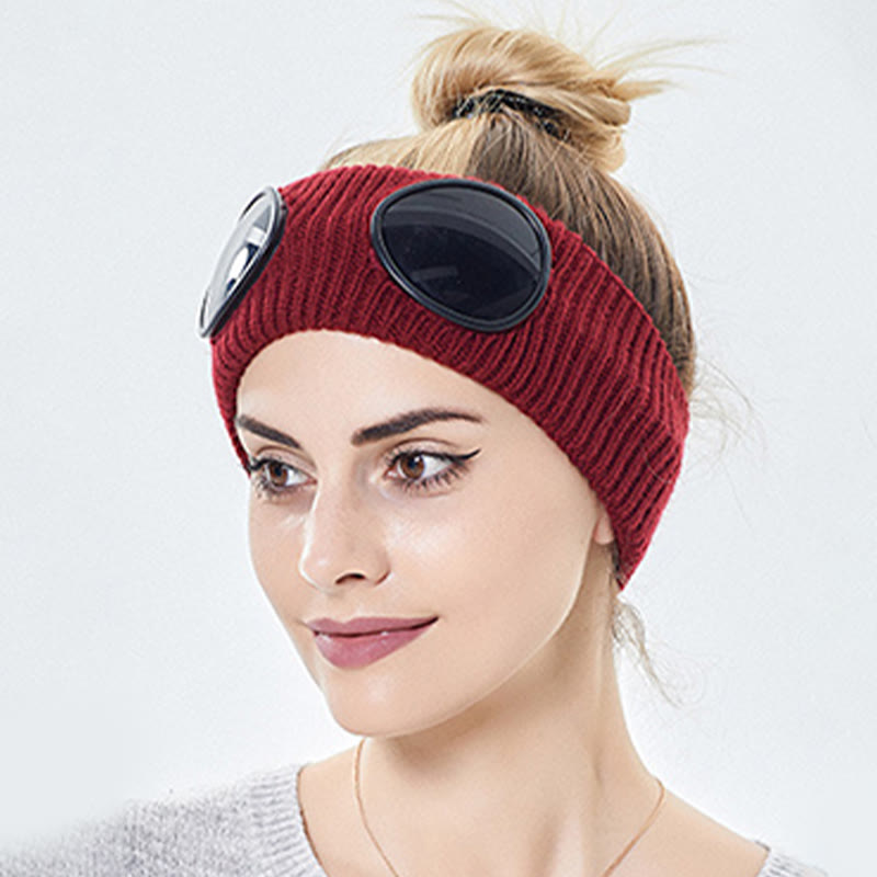 Plusock Solid Color Headband With Goggles - image 4