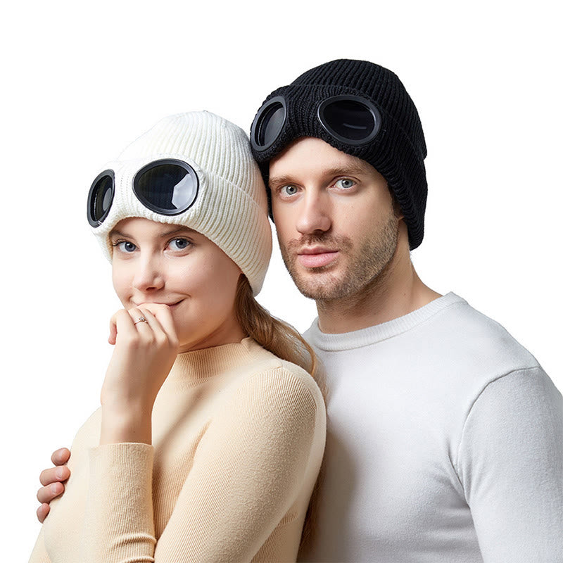 Plusock Keep warm Beanie With Goggles - image 0