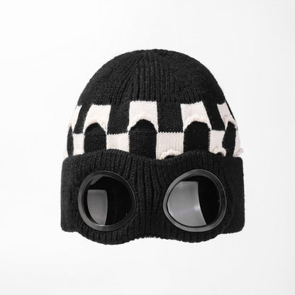 Plusock Grid Soft Beanie With Goggles - Black - One Size - image 12