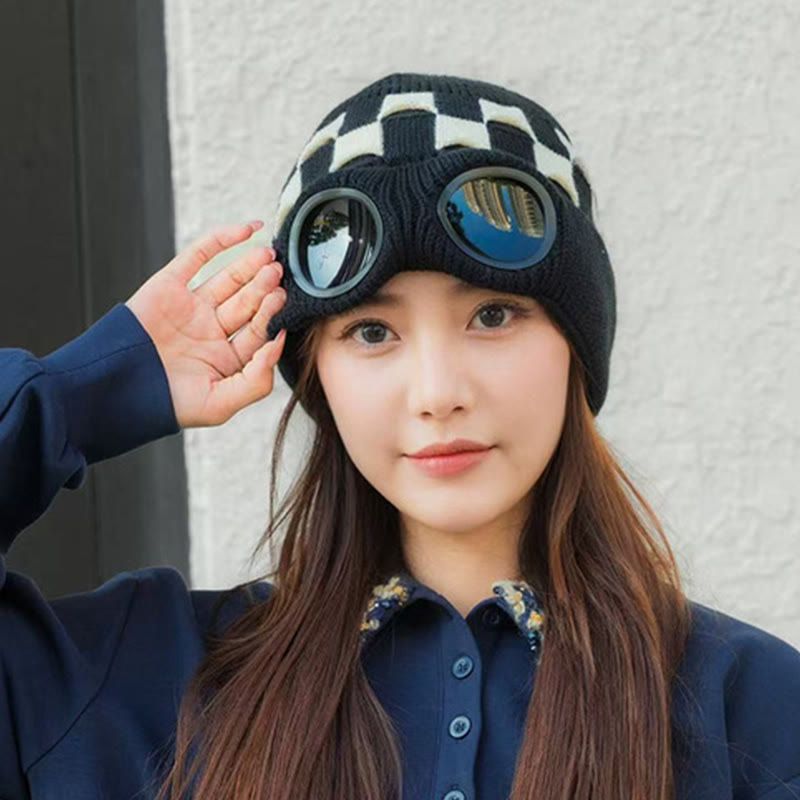 Plusock Grid Soft Beanie With Goggles - image 5