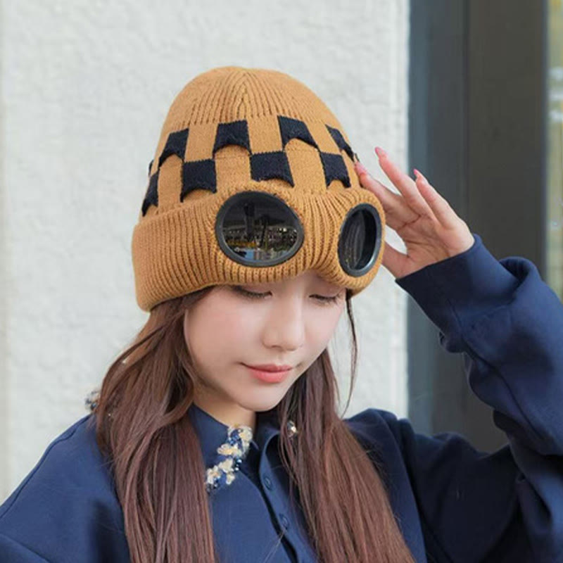 Plusock Grid Soft Beanie With Goggles - image 6