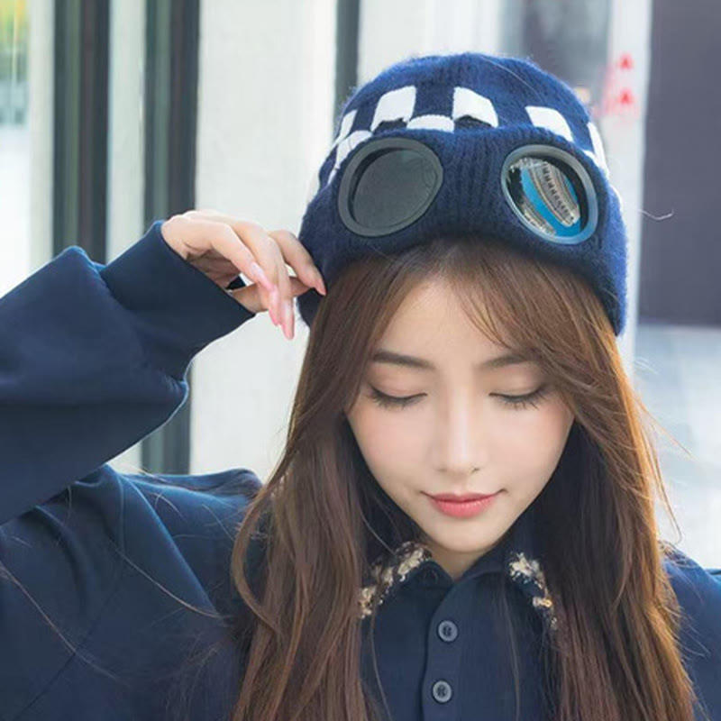 Plusock Grid Soft Beanie With Goggles - image 9