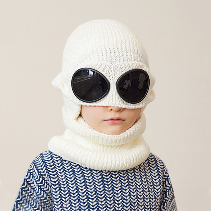 Plusock Unisex Scarf Beanie With Goggles - image 2