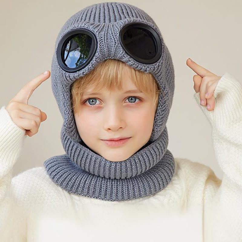 Plusock Unisex Scarf Beanie With Goggles - image 12