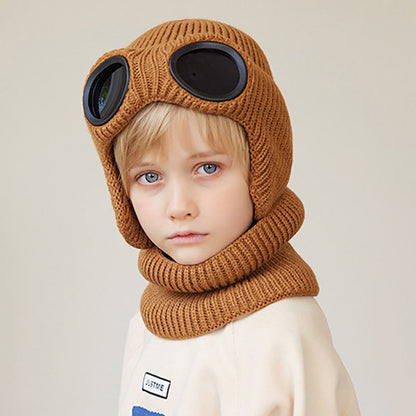 Plusock Unisex Scarf Beanie With Goggles - image 7