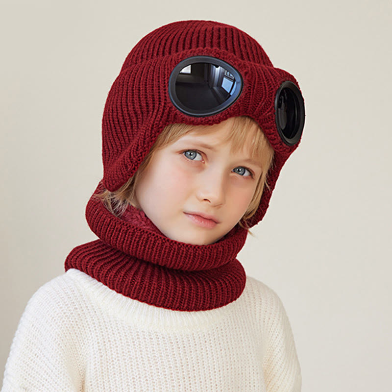 Plusock Unisex Scarf Beanie With Goggles - image 5