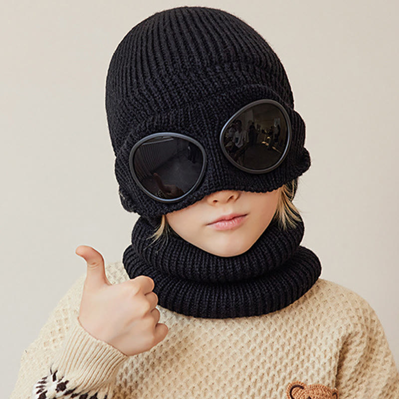 Plusock Unisex Scarf Beanie With Goggles - image 10