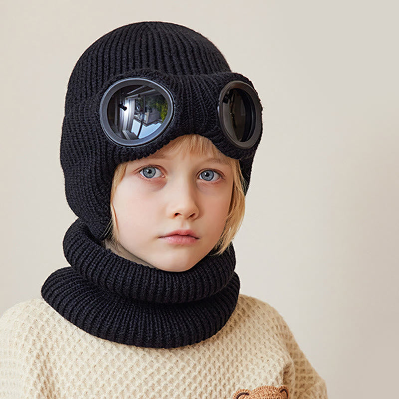 Plusock Unisex Scarf Beanie With Goggles - image 9