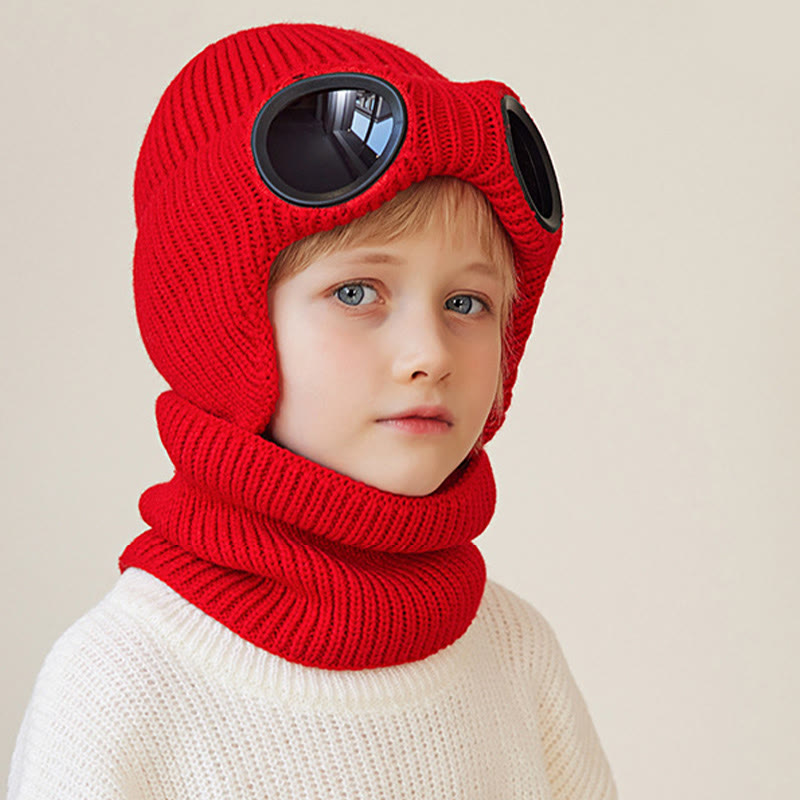 Plusock Unisex Scarf Beanie With Goggles - image 3