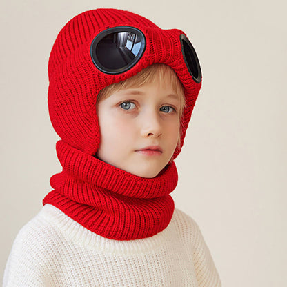 Plusock Unisex Scarf Beanie With Goggles - image 3