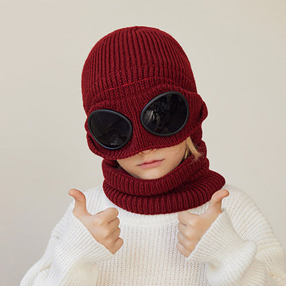 Plusock Unisex Scarf Beanie With Goggles - image 6
