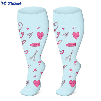 Plusock Plus Size Healthcare Icons Compression Socks(3 Pairs) - image 4