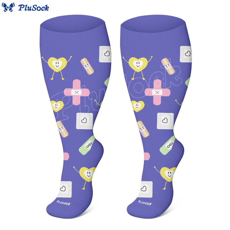 Plusock Plus Size Healthcare Icons Compression Socks(3 Pairs) - image 7