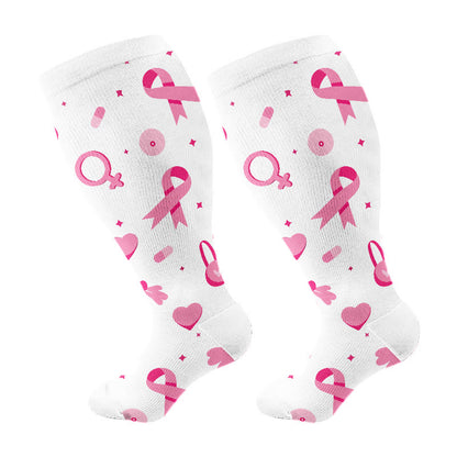 Plusock Plus Size Healthcare Icons Compression Socks(3 Pairs) - White(1 Pair) - 4XL - image 9