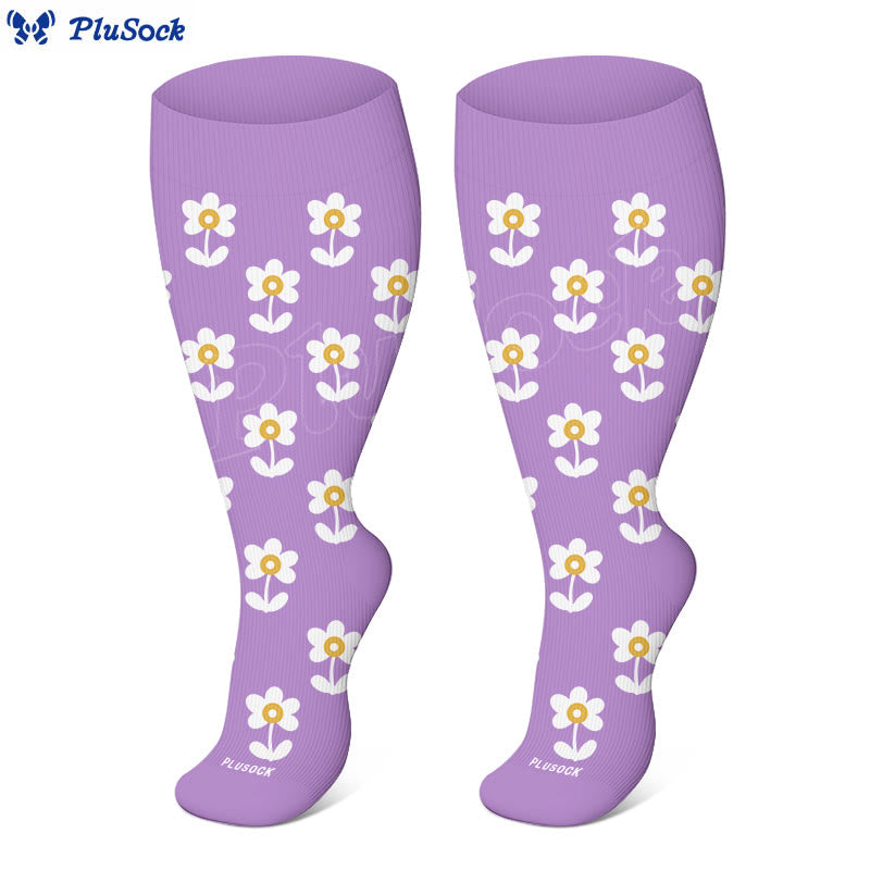 Plusock Plus Size Floral Trio Compression Socks - image 4