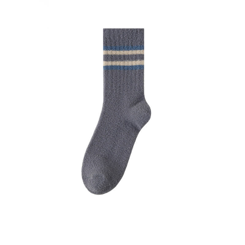Plusock Two Tone Parallel Bars Quarter Socks(3 Pairs) - Dark Grey - EU39-44(US6-10) - image 12
