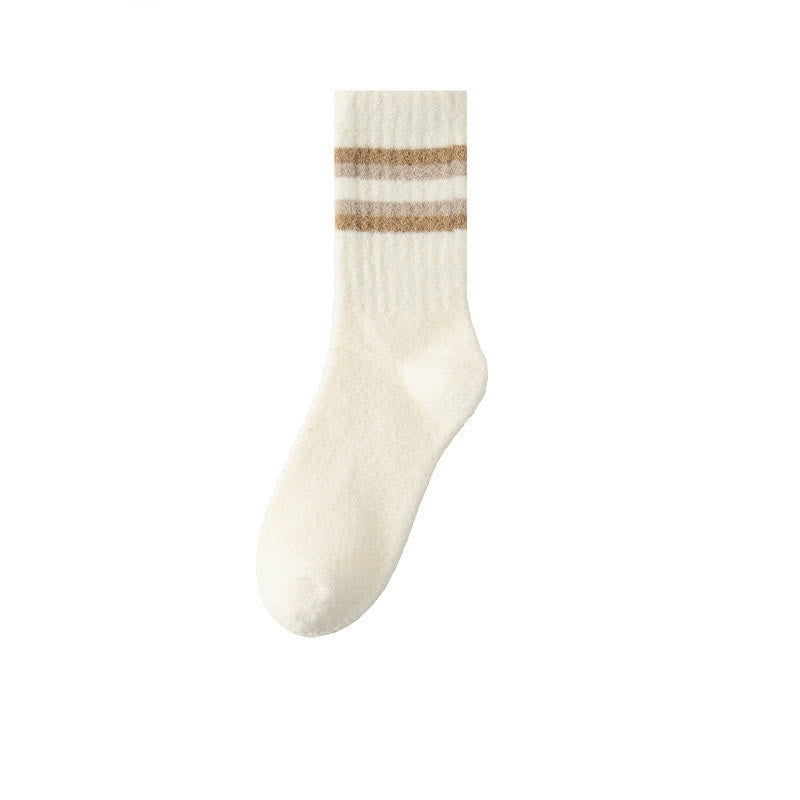 Plusock Two Tone Parallel Bars Quarter Socks(3 Pairs) - White - EU39-44(US6-10) - image 11