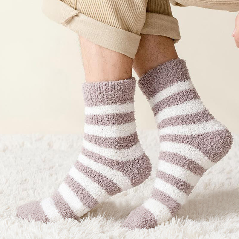 Plusock Soft Wide Stripes Quarter Socks(5 Pairs) - image 5